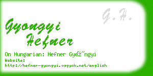 gyongyi hefner business card